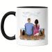 Kiddle-Design Couple with Cats Mug Black Personalized Cat Owner Gift Couple Cat Mom Dad Cat Mommy Cat Dad