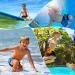 Buy Tuonroad Boys' 3D Print Swimming Shorts | Fast Drying & Funny Beach Trunks for Ages 5-14 | Blue Lightning Design - Buy Online on GoSupps.com