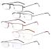 Eyekepper 5-Pack Stainless Steel Frame Half-Eye Style Reading Glasses Readers +1.75
