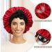 Welrog Satin Hair Hood for Women - Double-Sided Silk Bonnet | Hair Protection & Sleep Hood in Black/Wine Red - Buy Online on GoSupps.com