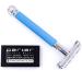 Parker Butterfly Open Safety Razor with 5 Premium Blades Blue | Best International Shipping - Buy Online on GoSupps.com