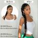 Hair Chignon 26/34 Inch Long Braided Ponytail Lengthening Synthetic Ponytail Headband Harness Wig Piece Bun for Women's Daily Use Messy Bun Hair Piece (Color : Black Size : 34inches) - Buy Online on GoSupps.com