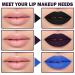 Dark Black Blue Purple Matte Liquid Lipstick Set - Long Lasting, Smudge Proof, Waterproof | CAHIUYOA 3Pcs Lip Gloss Makeup Set - Buy Online on GoSupps.com