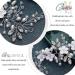 Silver Crystal Bridal Headband - Casdre Flower Bride Wedding Headpiece with Pearl Accents for Women & Girls - Buy Online on GoSupps.com
