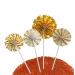 16pcs Folding Fan Cake Toppers Shiny&Beautiful Cupcake Topper Kit Fans Birthday Cake Decorations for Wedding/ Baby Shower Gold by HYMAOME