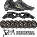 Carbon Fiber Speed Skates - Adult Men's and Women's 4-Wheel Inline Roller Skates (Black, Size 10 US) - Buy Online on GoSupps.com