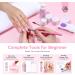 Saviland Acrylic Nail Kit for Beginners: Keratin Acrylic Powder Castor Oil Vitamin E Pure EMA Monomer Liquid Brush Clippers Nail Lamp Complete Tools Everything 100 Nail Tips Practice Home Starters only with nail lamp - Buy Online on GoSupps.com