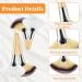 4-Piece Facial Fan Brush Set | Soft Synthetic Makeup Brushes for Blush Highlighting & Eyeshadow | Portable Cosmetic Tools with Wooden Handles - International Shipping Available - Buy Online on GoSupps.com