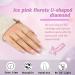 Super Long French Fake Nails with White Flowers Rhinestones - 24PCS - Buy Online on GoSupps.com