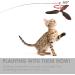 Cobee Cat Feather Propeller Wall Toys - Interactive Replacement Refills for Kittens (Black + Gray) | Fun Chaser Toy & Attachments - Buy Online on GoSupps.com