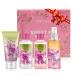 Sweet Pea Bath & Body Kit 3 Fl Oz Ideal Skincare Gift Home Spa Set Includes Body Lotion Shower Gel Body Cream and Fragrance Mist Halloween Christmas Gifts for Her and Him Pea Flower Scent