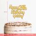 Personalised Acrylic Birthday Cake Topper by KreateSquare - Custom Name & Age | Custom Colour Cake Decoration (Gold) - Buy Online on GoSupps.com