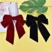 Kioiner 2 Pcs Large Bow Hair Clips Black Red Velvet Bows Barrettes French Bowknot Hair Clips Metal Hair Clips with Long Tail for Girls Women Ladies - Buy Online on GoSupps.com
