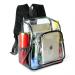 Mildbeer Clear Bag Stadium Approved 12x12x6 Clear Small Backpack Work Concert Festival Stadium Bag with Bottle Holder PVC Plastic See Thru Bags Black