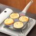 WIPPWER Saucepan 4 Holes Egg Frying Pan Multifunction Hamburger Steak Pan Wooden Handle Cooking Pan Cooking Utensils Wok - Buy Online on GoSupps.com