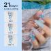 ROSALIND Blue Poly Nail Gel Set - 6 PCS Nail Extensions Gel, Clear Glitter Jelly Poly Nails, White Blue Sparkle Art - 15ML - Buy Online on GoSupps.com