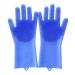 BUSOTH Reusable Silica Gel Scrubbing Gloves Silica Gel Dishwashing Gloves Kitchen Cleaning Tools Dishwashing Gloves