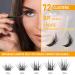 Buy 72 PCs DIY Individual Eyelashes for Beginners | Reusable Wispy & Fluffy Eyelash Extensions - D-12mm B20 - Buy Online on GoSupps.com