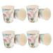 Abaodam 18pcs Flamingo Cake Wai Cake Decoration Hot Coffee Cups Flamingo Paper Cups The Summer Mouthwash Cup