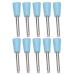 Sonew 10 Pieces Silicone Rotary Burr Set Dental Grinder Drill Rotary Burs Polishing Drilling - Cup Shape (Blue)