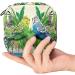 Green Blue Budgie in Leaves Menstrual Cup Pouch - Large Sanitary Napkin Storage Bag - Buy Online on GoSupps.com