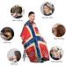 American & Norway Retro Flag Barber Cape - Adjustable Snap Hair Cutting Salon Apron for Adults | International Shipping - Buy Online on GoSupps.com
