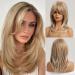 Testar blonde wig for women 24 inch long just blond wigs with Air Bang's glued wigs heat -resistant wigs for the daily party use of women