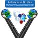 Qtitrus Plug Brushes for Oral-B Electric Toothbrush - 16 Black EfficientClean Attachments (4 Flow 4 Precision 4 Sensitive) | International Shipping - Buy Online on GoSupps.com