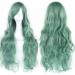 ColorfulPanda Long Curly Wavy Hair Costume Cosplay Party Wigs for Women Ladies Light Green Lolita Style Anime Wig Mint Green