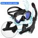 LUXPARD Snorkel Set - Anti-Fog Panoramic View Mask, Anti-Leak Dry Snorkel Tube - Snorkeling Gear for Adults with Bag - Black - Buy Online on GoSupps.com