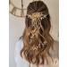 Handcess Bridal Wedding Hair Comb Gold Rhinestone Hair Pieces Crystal Bridal Hair Side Combs Flowers Wedding Hair Accessories for Women and Girls