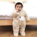 Borlai Baby Winter Snowsuit Romper | Fleece Hooded Onesie for Girls Boys | Khaki 3-6 Months - Buy Online on GoSupps.com