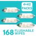 Vietdai Flusable Moist Toilet Paper Wipes - 168 Sheets Aloe Vera & Chamomile Gentle Travel Wet Wipes for Sensitive Skin - Buy Online on GoSupps.com