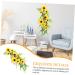 Zerodeko Sunflower Wall Hanging Artificial Plant Home Sunflower Decoration Hanging Garland with Green Leaves Green Artificial Leaves Outdoor Decorations Pendant Silk Cloth Indoor Yellow 55x22cm - Buy Online on GoSupps.com
