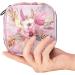 Stylish Period Bag - Feather Pink Flower Sanitary Napkin & Tampon Holder for Purse | International Shipping Available - Buy Online on GoSupps.com
