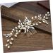 Housoutil Wedding Headpiece Crystal Headpiece Headwear for Women Hair Bridal Headpiece Bridal Headdress Barrettes for Women Bride Headpieces for Wedding Tiara Pearl Miss Comb - Buy Online on GoSupps.com