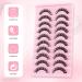 Buy Natural Russian D Curl Cat Eye False Eyelashes - 10 Pairs Handmade Fluffy Volume Lashes - International Shipping - Buy Online on GoSupps.com