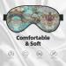 Cartoon World Map Eye Mask | Soft Adjustable Sleep Mask for Men & Women - International Shipping Available - Buy Online on GoSupps.com