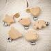 Ruby 6-Pack Natural Wood Pacifier Clips - Metal Animal Holder & Baby Accessories - Buy Online on GoSupps.com
