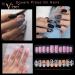 Vixi 600 Medium Square Nail Set with Prep File | 10 Sizes Opaque Express Full Cover False Fingernail Extensions for Salon & Home Use - Buy Online on GoSupps.com