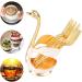 Coffee Spoon Holder Dessert Spoon Holder Swan Style Widely Used for Family (Gold White Holder with Fork) - Buy Online on GoSupps.com