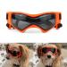 Petleso dog glasses for small breeds anti-UV protection windproof eye protection pet sunglasses with adjustable straps for driving/outdoor activities orange V-shape orange
