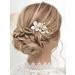 Catery Gold Bridal Hair Comb with Champagne Rhinestones Wedding Headpiece for Women and Girls - Buy Online on GoSupps.com