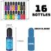 16 Color Liquid Translucent Epoxy Resin Pigment Set - Highly Concentrated Dye for DIY Jewelry and Crafts - 10ml Each - Buy Online on GoSupps.com
