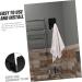 Uonlytech 24 STK Bathroom Hook Set - Black Acrylic Towel & Shower Curtain Hangers | Door Mounted Clothes Hook Rack 6x4.5x2.8cm - Buy Online on GoSupps.com