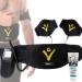 Veofit abdominal muscles belt ems stomach trainer for losing weight strengthens and tightens the abdomen back arms thighs calves with fitness and nutritional manual and transport bag black
