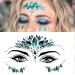 Buy Blue Glitter Face Stickers & White Chest Jewels - Crystal Rhinestone Decoration Set for Women | Free International Shipping - Buy Online on GoSupps.com