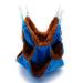 RatsLive Rodent Triple Hammock for Rats Hamsters Chinchillas and Squirrels 35 x 35 cm (Blue)