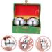 Lurrose Baoding Iron Balls Set | Stainless Steel Chinese Massage Balls for Health & Relaxation | 5.3cm Silver Bath Balls - Buy Online on GoSupps.com