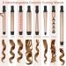Infrared 8 in 1 Curling Iron Set - Professional Interchangeable Ceramic Barrels for Long Hair - LED Temperature Control Glove & Clips Included - Buy Online on GoSupps.com